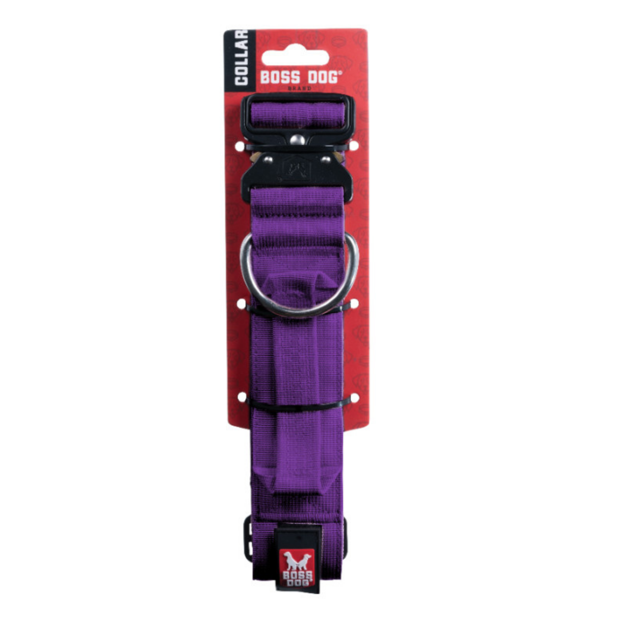 Boss Dog Tactical Adjustable Dog Collar Purple, 1ea/MD, 1518 in