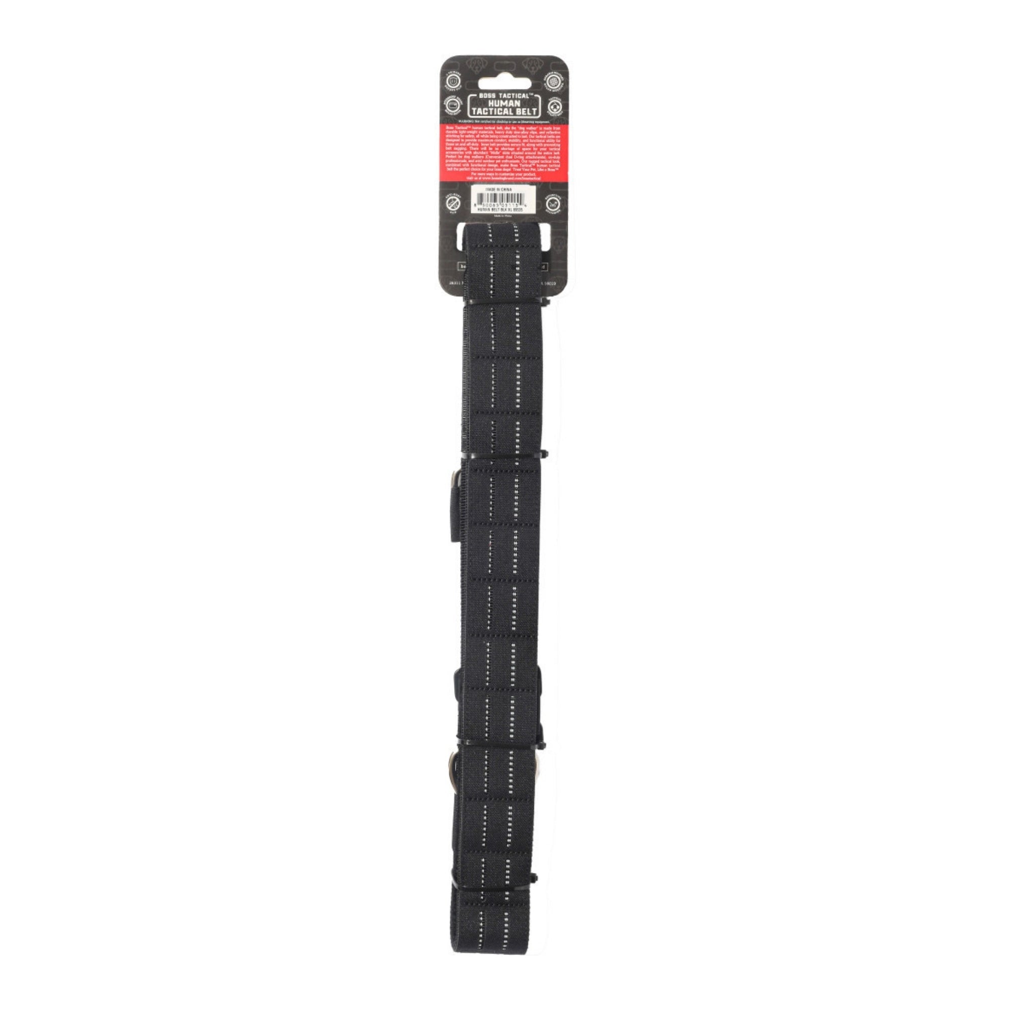 Boss Dog Human Boss Tactical Utility Dog Walker Belt Black, 1ea/XL 4044In Waist