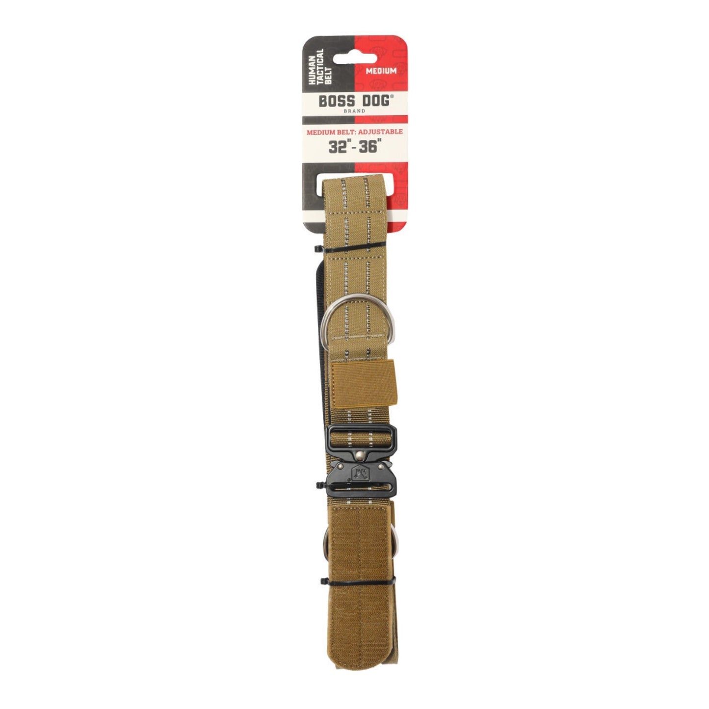 Boss Dog Human Boss Tactical Utility Dog Walker Belt Tan, 1ea/MD 3236In Waist