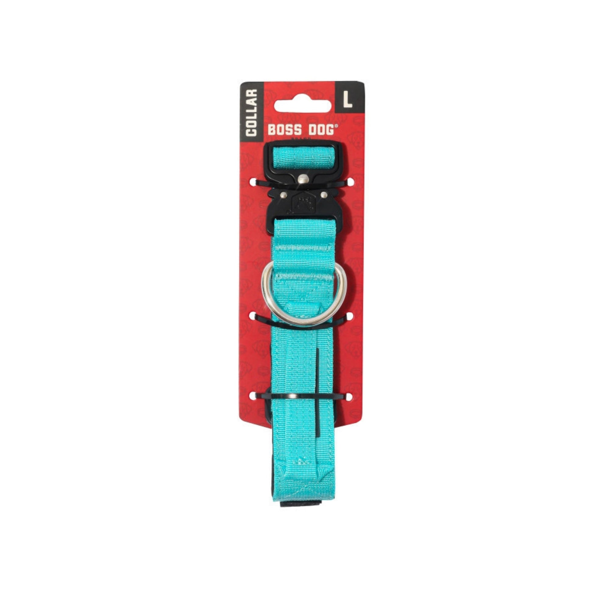 Boss Dog Tactical Adjustable Dog Collar Teal, 1ea/LG, 1722 in