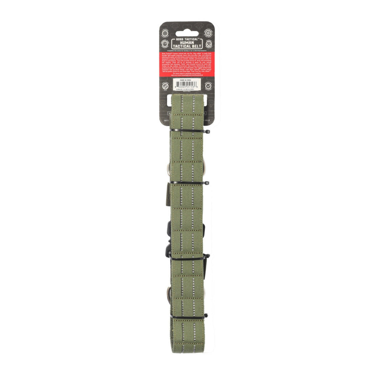 Boss Dog Human Boss Tactical Utility Dog Walker Belt Green, 1ea/MD 3236In Waist
