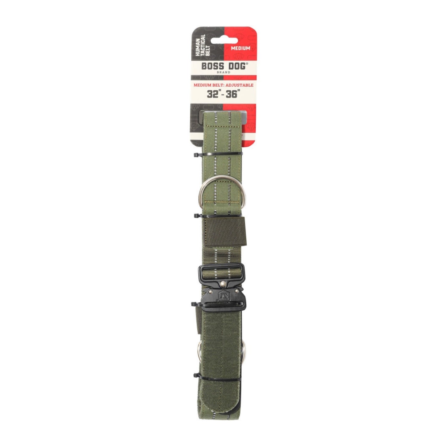 Boss Dog Human Boss Tactical Utility Dog Walker Belt Green, 1ea/MD 3236In Waist