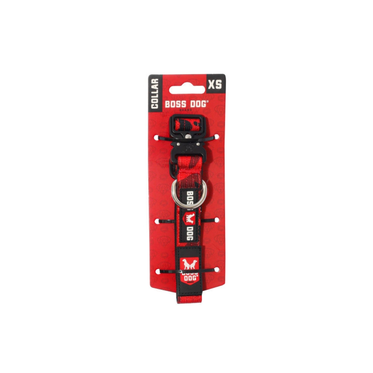 Boss Dog Tactical Adjustable Dog Collar Red Camo, 1ea/XS, 1114 in