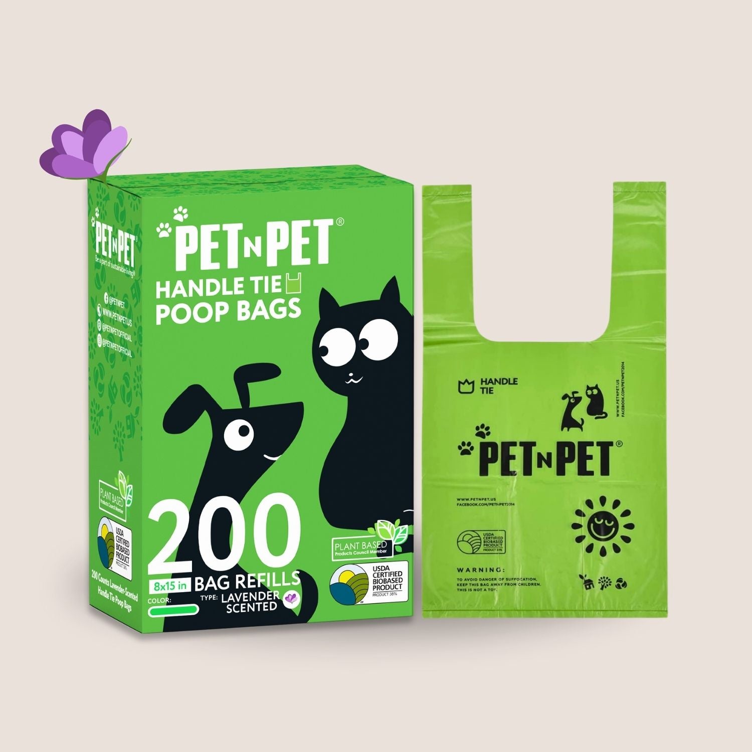 Handle Tie Dog Poop Bags Pet N Pet ®