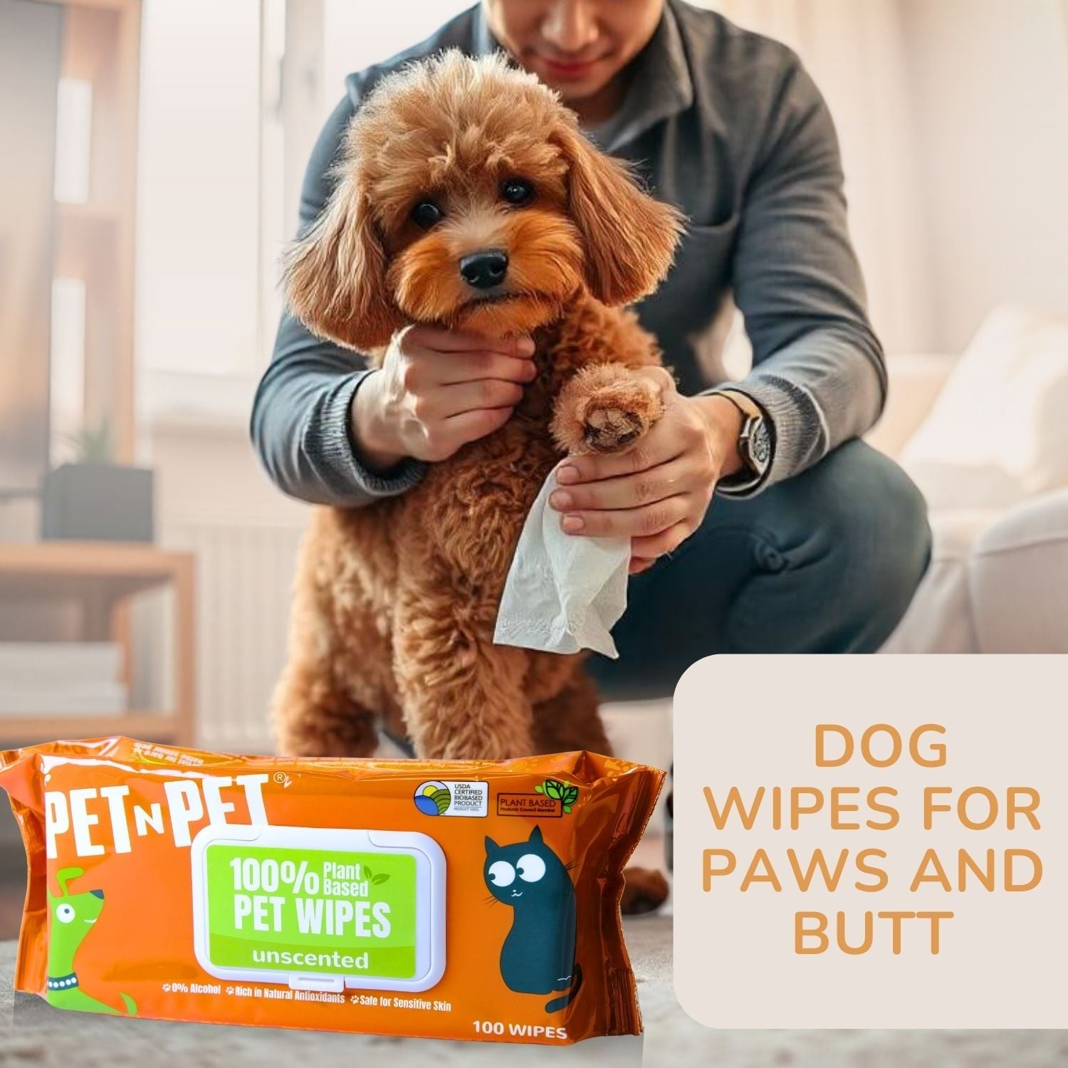 Dog Wipes Cleaning & Deodorizing 100 Count Pet N Pet ®