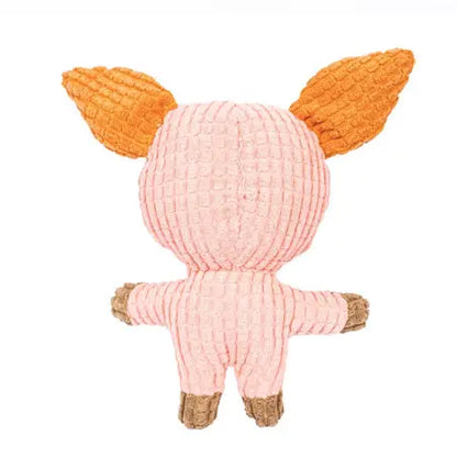 Milou & Lumi Pet Plush Squeaky Toy - Pig Dr. Milou