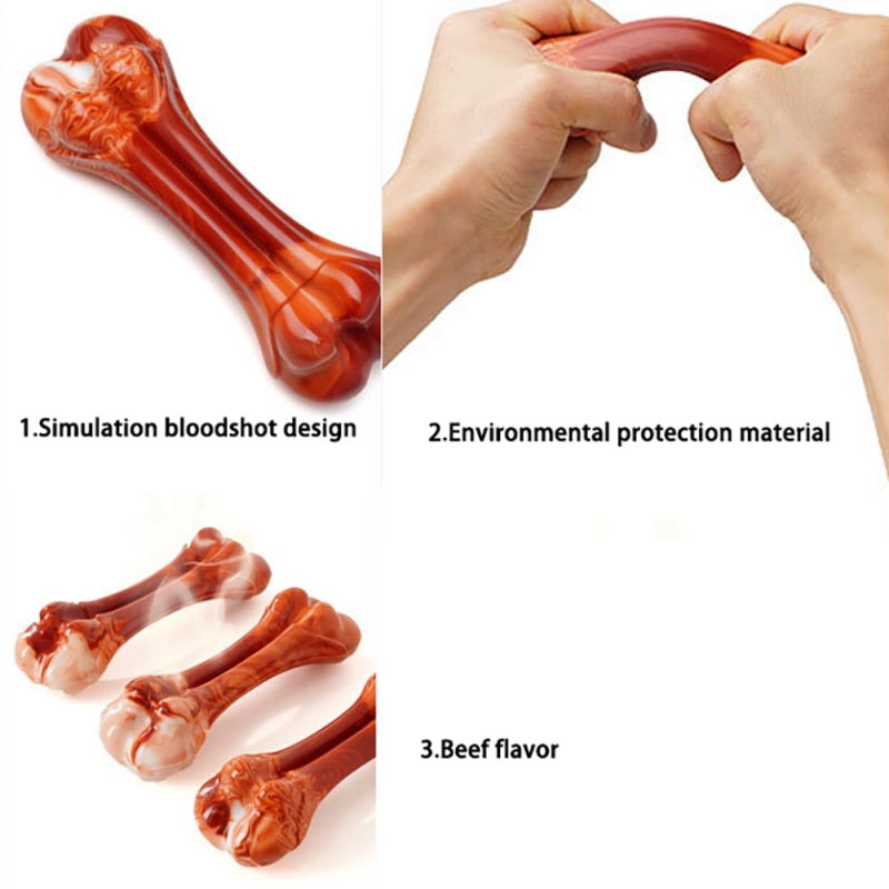 Dog Chew Toys For Aggressive Chewers Indestructible Durable Dog Toys Non-Toxic Food Grade Dog Bone Toy For Medium Large Dogs