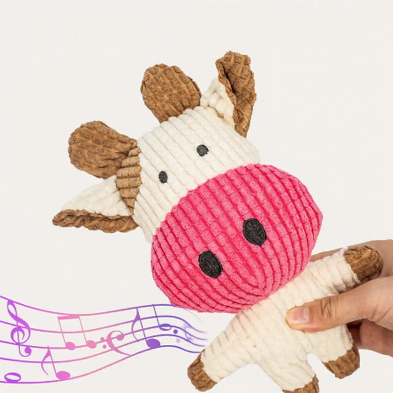 Milou & Lumi Pet Plush Squeaky Toy - Cow Dr. Milou