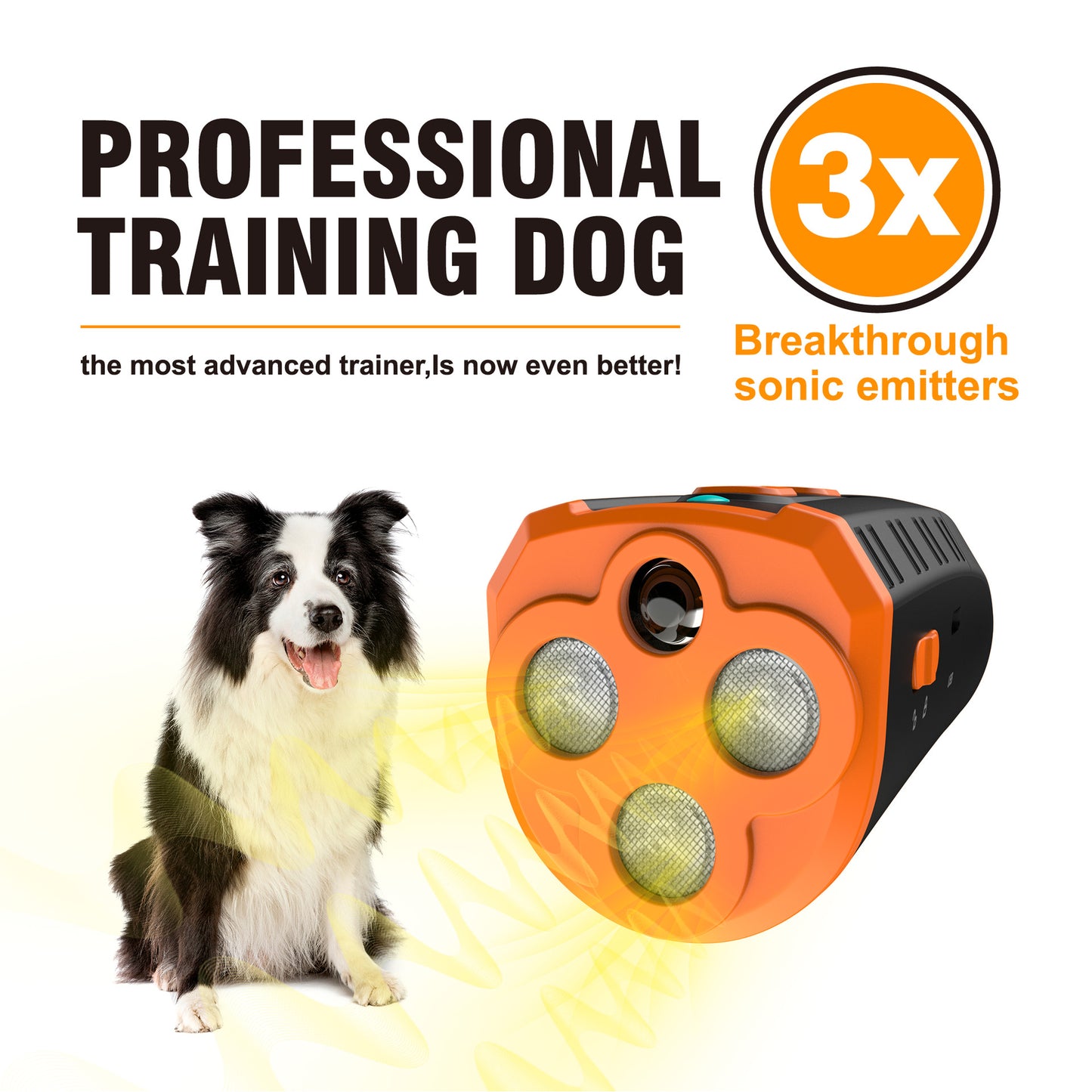 Handheld Ultrasonic Dog Trainer Portable Barking Stopper Dog Repellent Pet Training Supplies