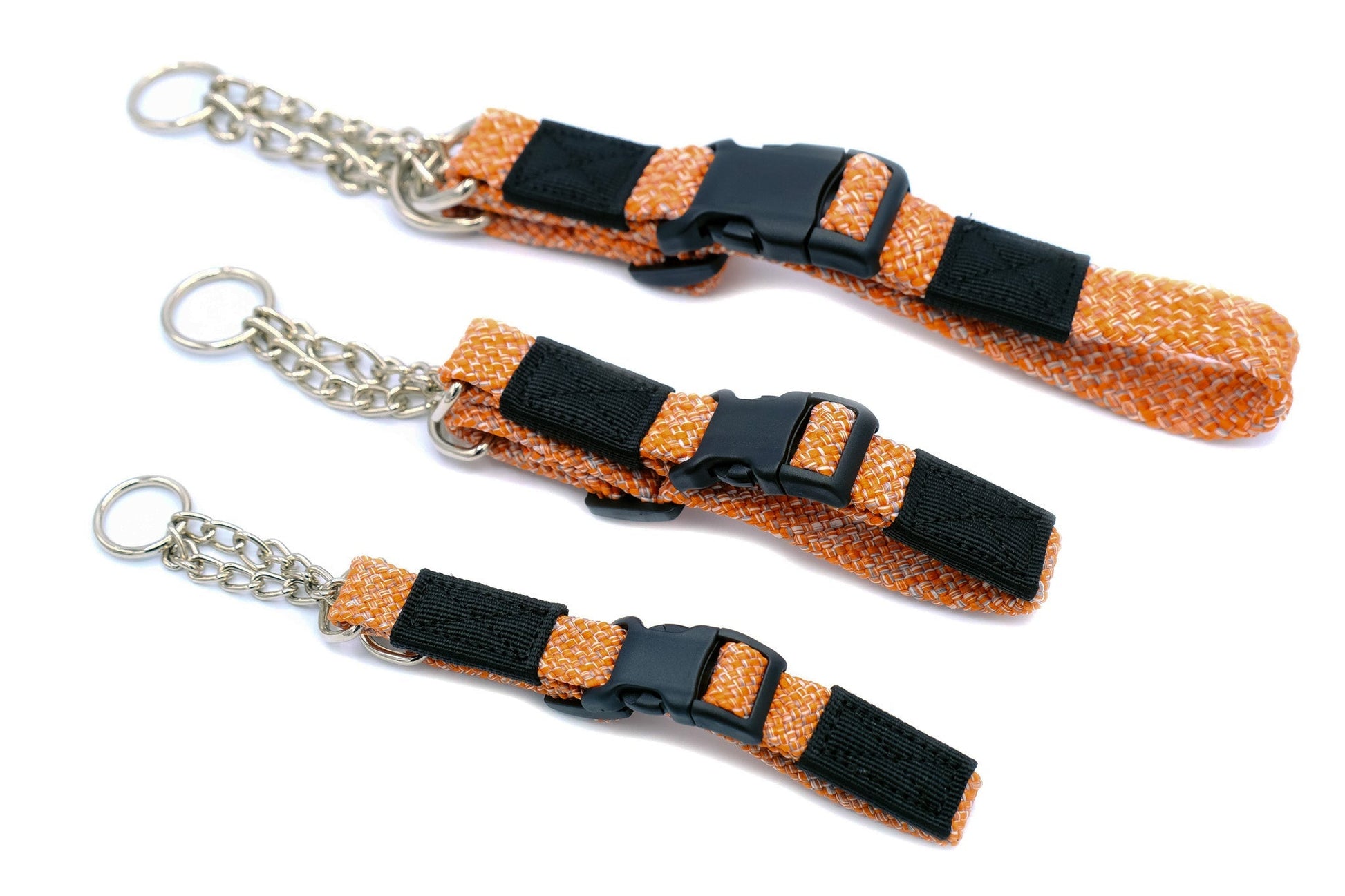 Adventure Style Flat Weave Climbing Rope Martingale Dog Collar Euro-Dog Collars and Leads