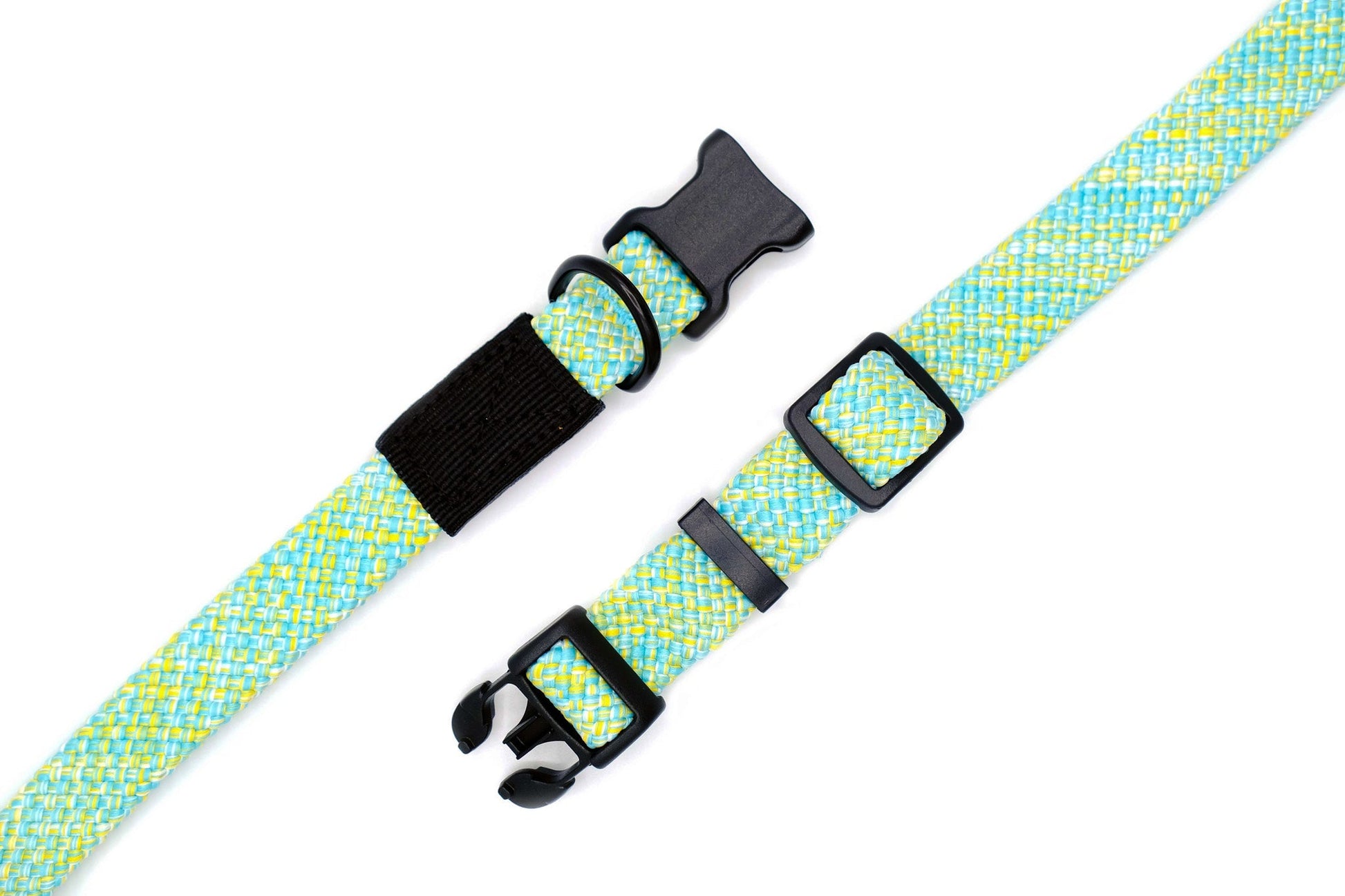 Adventure Style Flat Weave Mountain Wave Climbing Rope Dog Collar Euro-Dog Collars and Leads