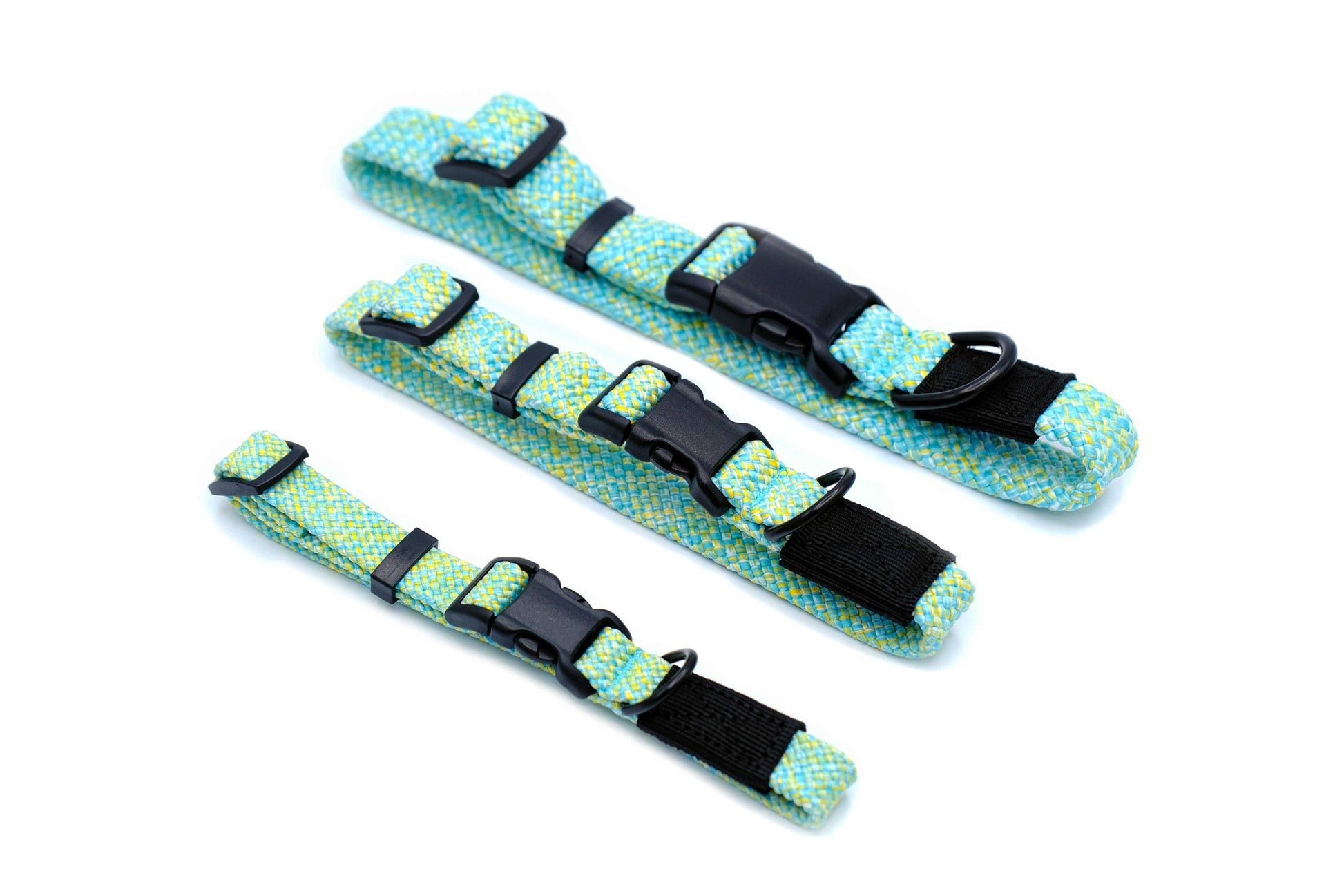 Adventure Style Flat Weave Mountain Wave Climbing Rope Dog Collar Euro-Dog Collars and Leads