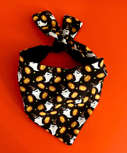 Pumpkin & Ghost Bandana Happy Tails Outfitters