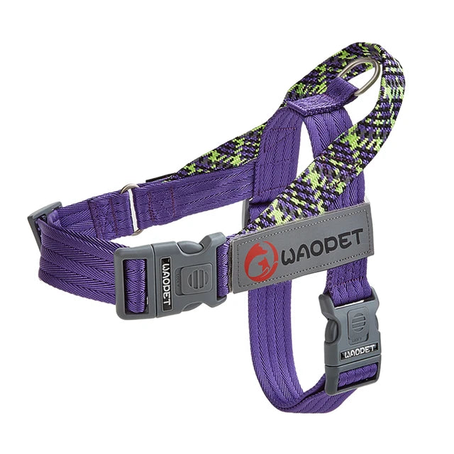 Durable Collar Harness for Small Medium and Large Dog, Adjustable No Pull Reflective Dog Vest, Walking Harness, Fashion Design