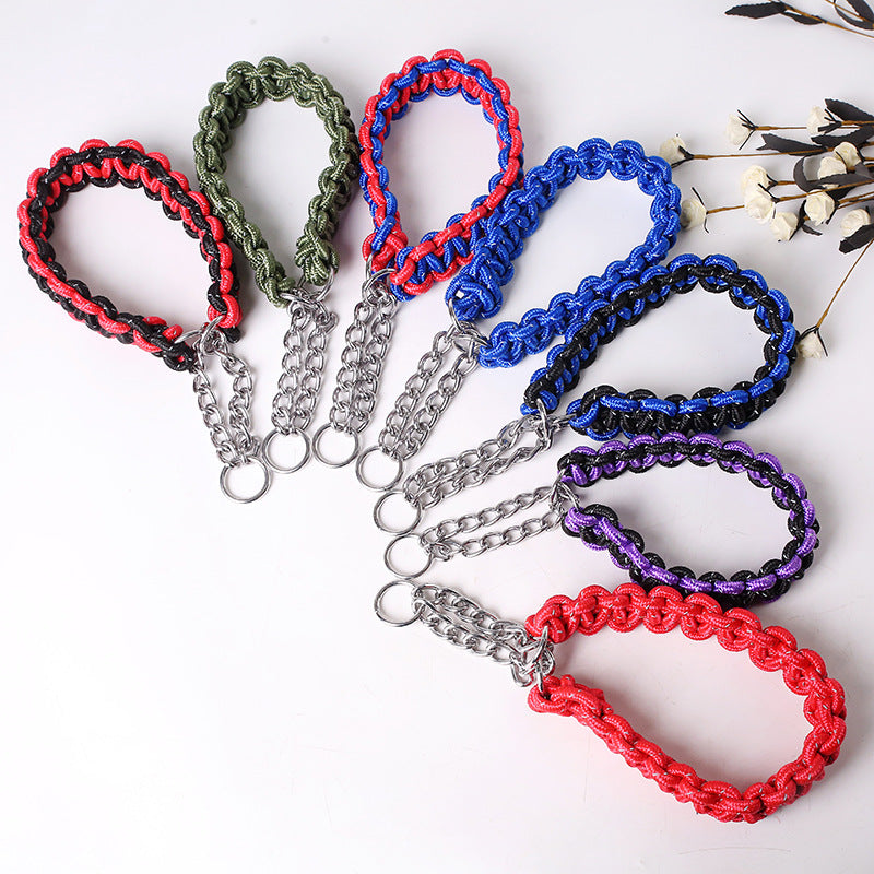 Anti-Bite Dog Chain Iron Chain Big Dog Traction Rope Golden Retriever Labrador Samoyed Walking Dog Rope