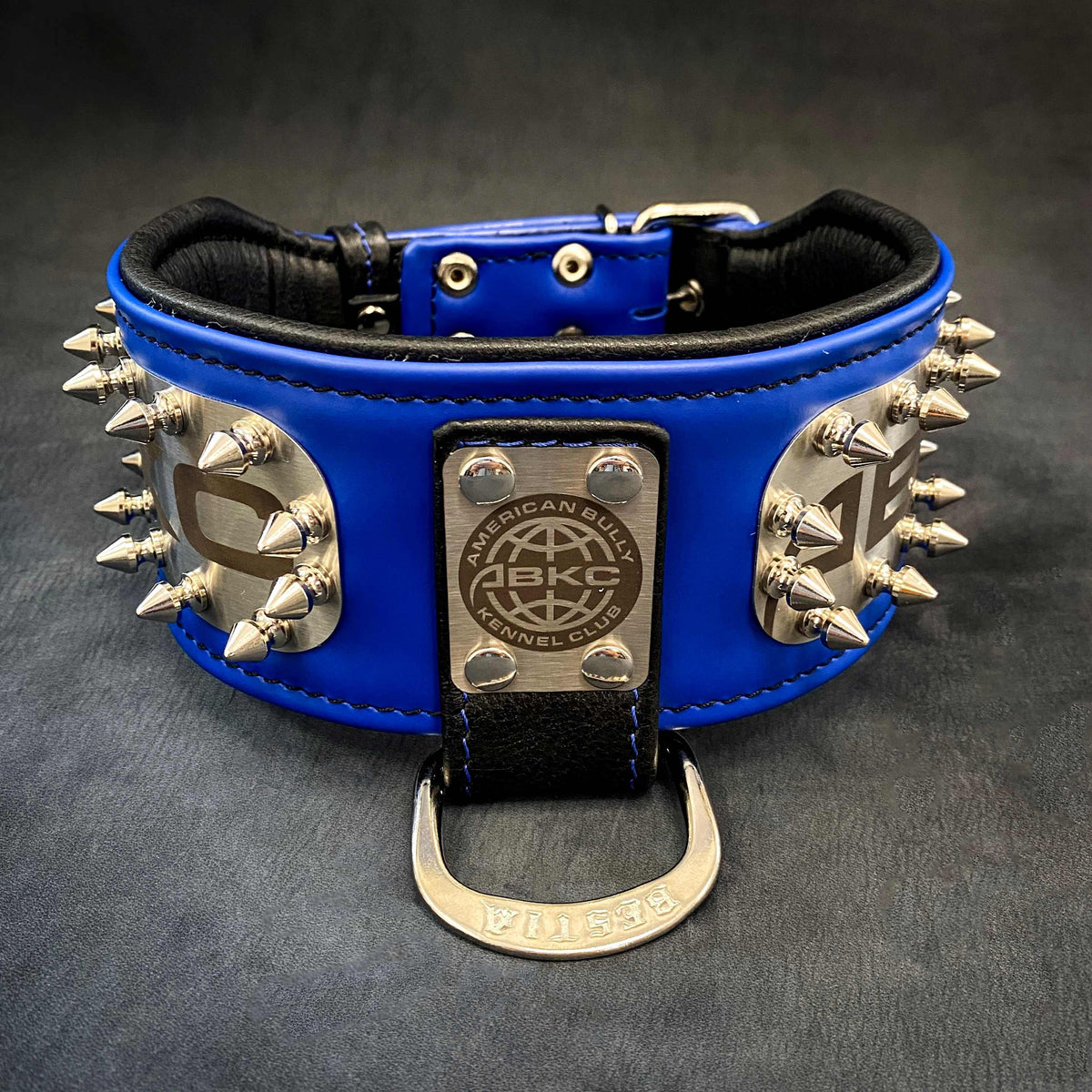 Bestia ABKC Leather Dog Collar