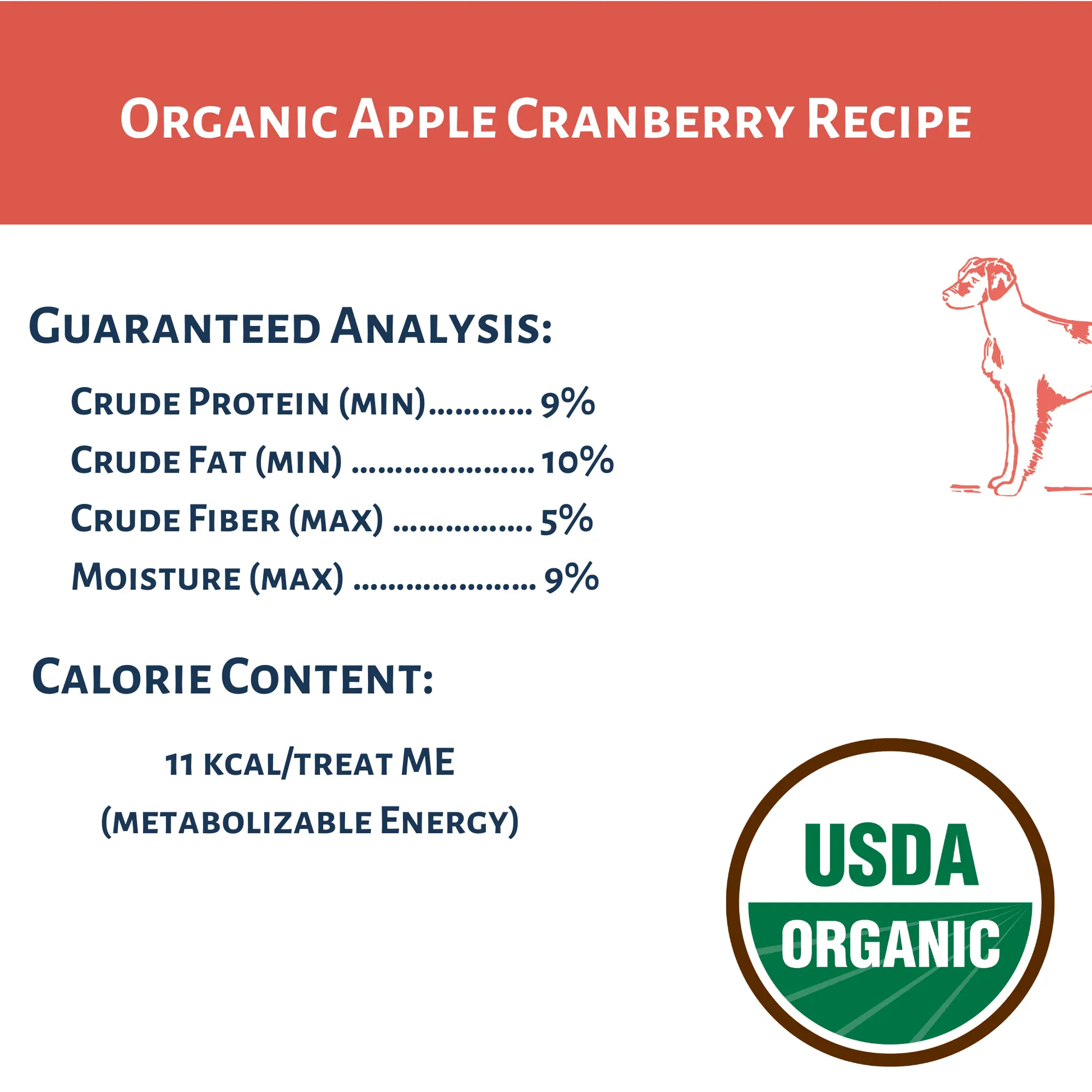 Dog Mamma's Organic Apple Cranberry Recipe - USDA Organic Certified Dog Treats Dog Mamma's Organic Dog Treats