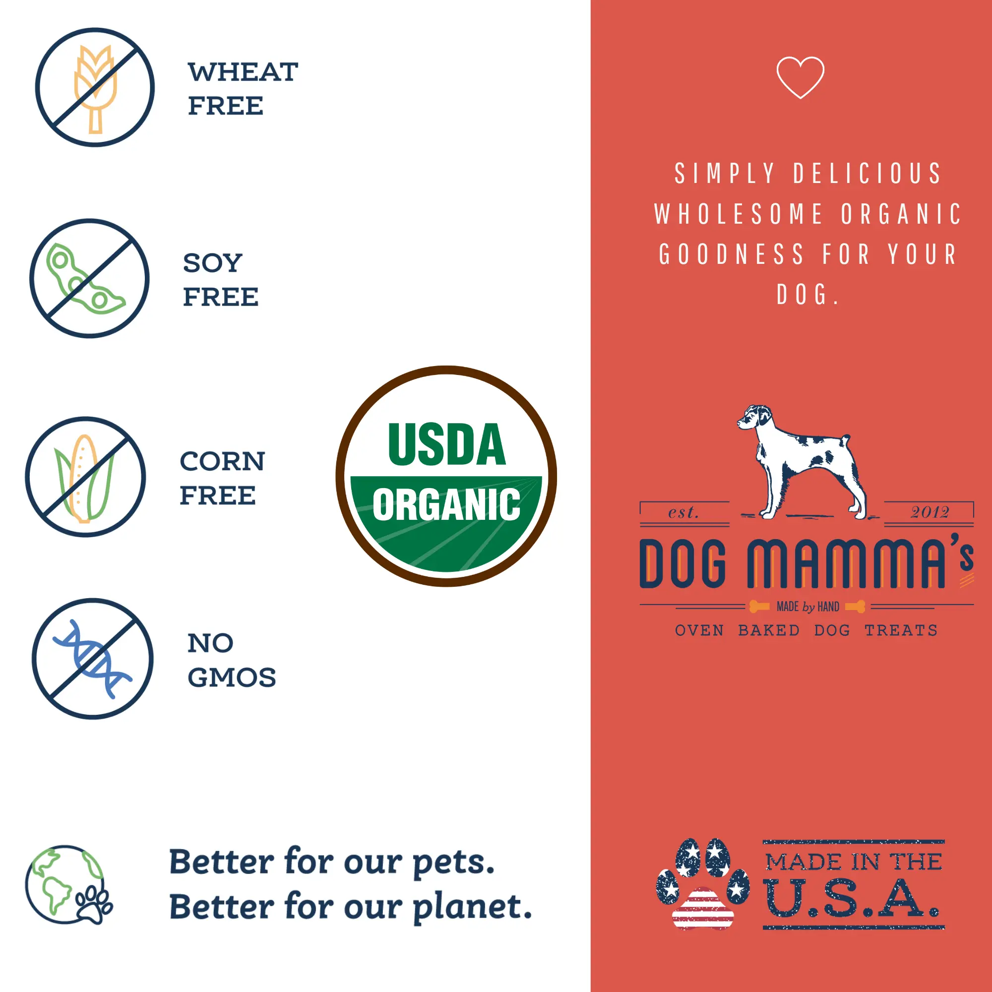 Dog Mamma's Organic Apple Cranberry Recipe - USDA Organic Certified Dog Treats Dog Mamma's Organic Dog Treats