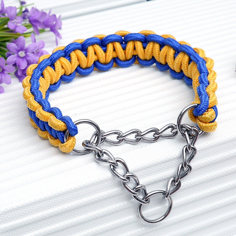 Anti-Bite Dog Chain Iron Chain Big Dog Traction Rope Golden Retriever Labrador Samoyed Walking Dog Rope