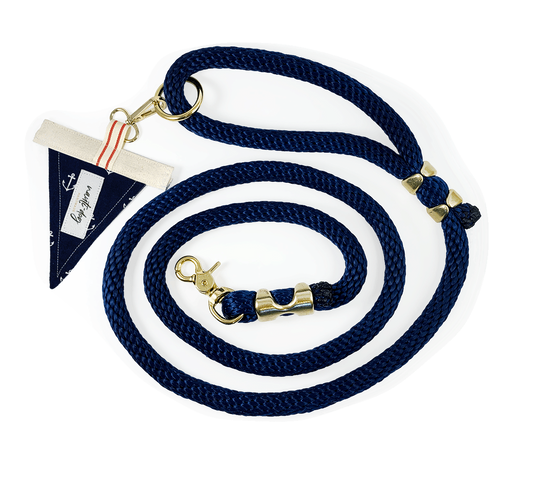Anchors Away Nautical Premium Rope Dog Leash Nauti-dog Handmade