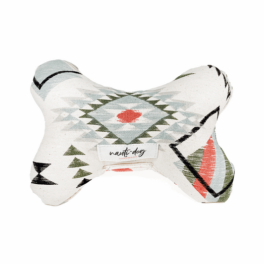 Aztec Southwestern Woven Stuffed Squeaker Wubby Dog Toy Nauti-dog Handmade