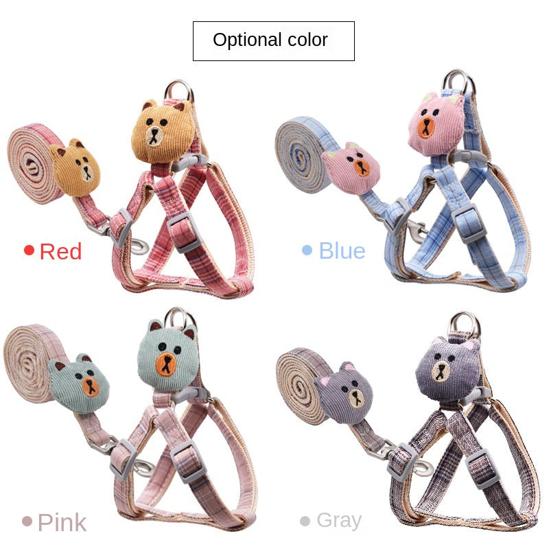 Dog Rope Bear Puppet Dog Traction Rope Adjustable Cat Rope Dog Rope Dog Chain Cat Rope Pet Traction Rope