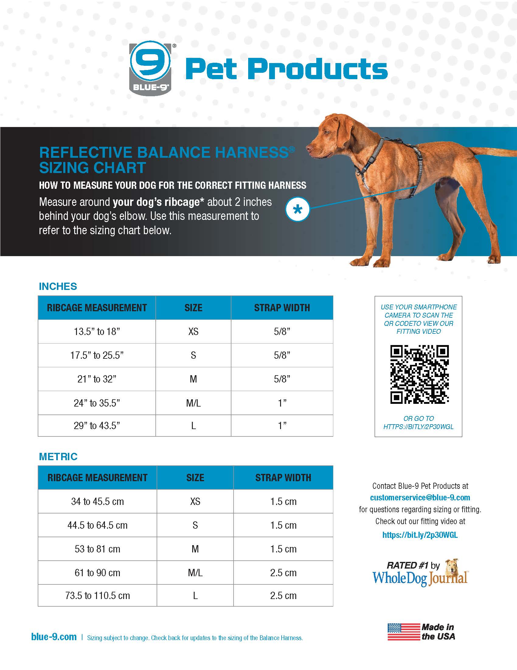 Reflective Balance Harness Blue-9 Pet Products