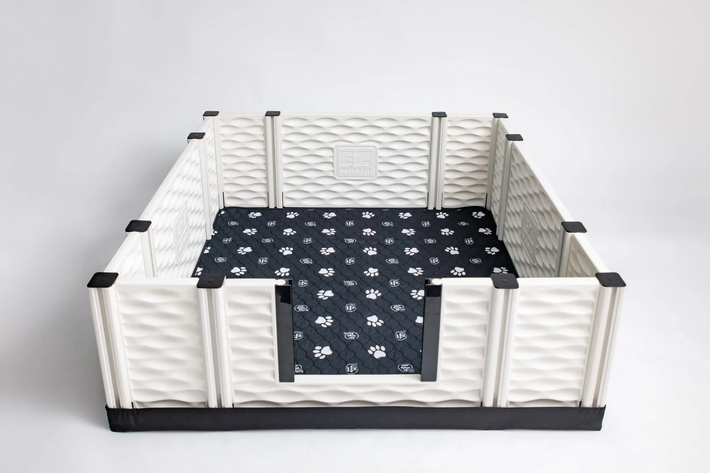 Black & White Slip Resistant Paw Print Pad/Mat, 2 Pack EZwhelp