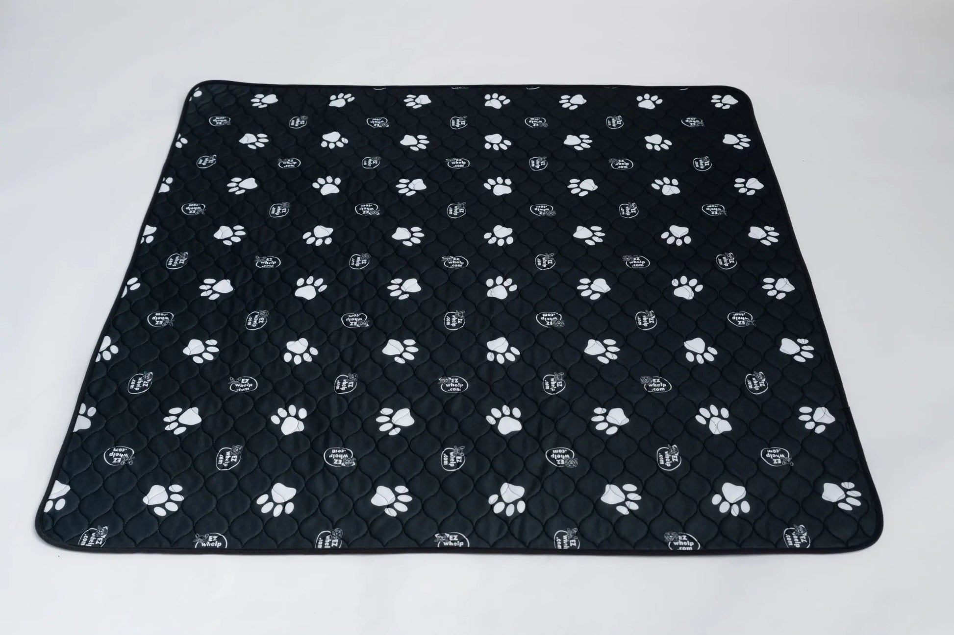 Black & White Slip Resistant Paw Print Pad/Mat, 2 Pack EZwhelp