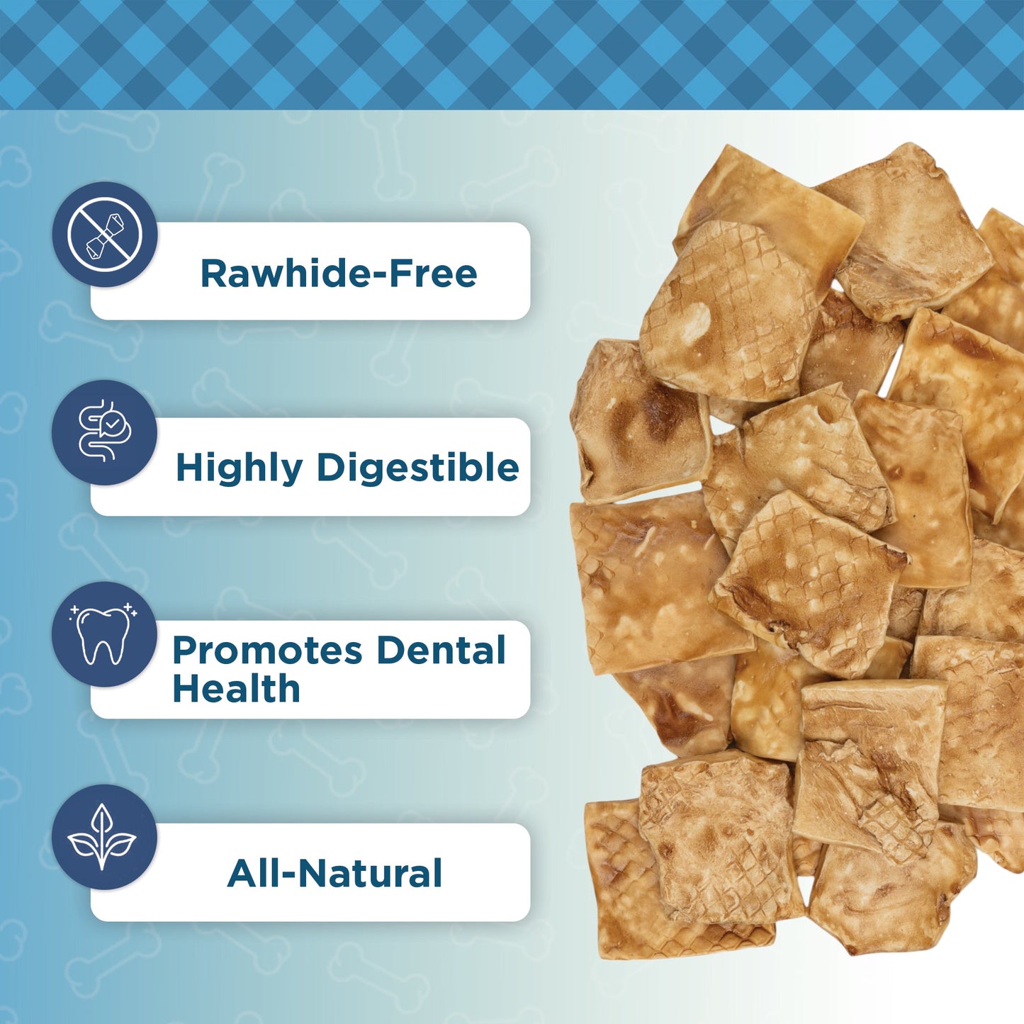 Country Living 4” x 4” Beef Cheek Chip Dog Treats – Chicken Flavor – 5 Count Bag – All-Natural, High-Protein, Long-Lasting Dog Chews American Pet Supplies