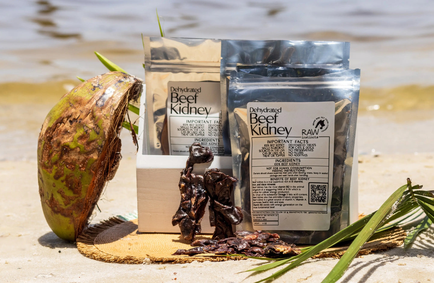 Dehydrated Beef Kidney | Raw Instincts | Small Batch Superfood Treat for Cats & Dogs Raw Instincts