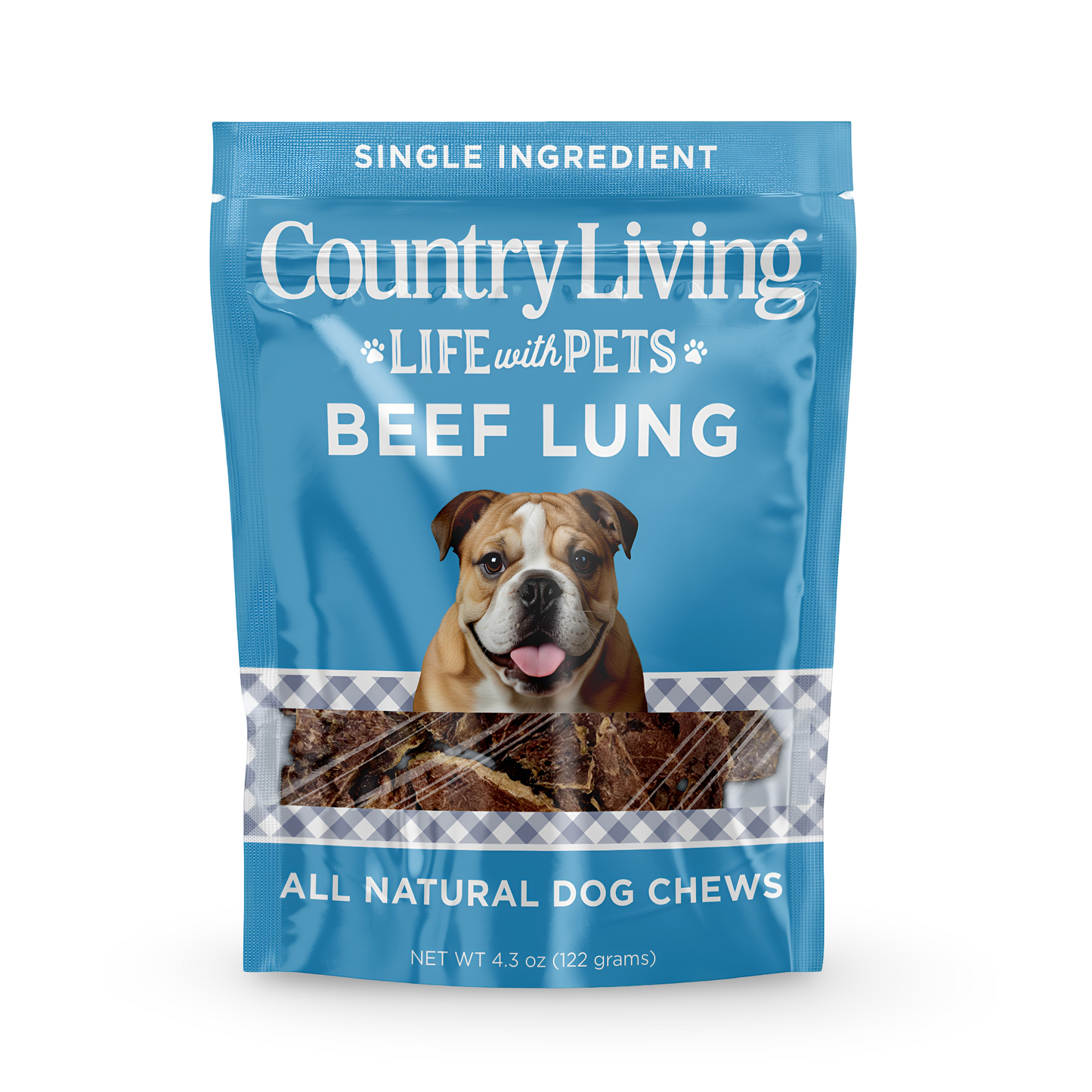 Country Living 4”-6” Beef Lung Slices Dog Treats – 8oz Bag – 100% Natural, Single-Ingredient, High-Protein, Grain-Free Dog Treats – Crunchy & Lightweight American Pet Supplies