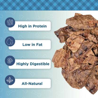 Country Living 4”-6” Beef Lung Slices Dog Treats – 8oz Bag – 100% Natural, Single-Ingredient, High-Protein, Grain-Free Dog Treats – Crunchy & Lightweight American Pet Supplies