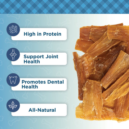 Country Living 4”-7” Beef Backstrap Tendon Dog Chews – 5 Count Bag – All-Natural, Long-Lasting, High-Protein Dog Treats – Single-Ingredient, Grain-Free American Pet Supplies