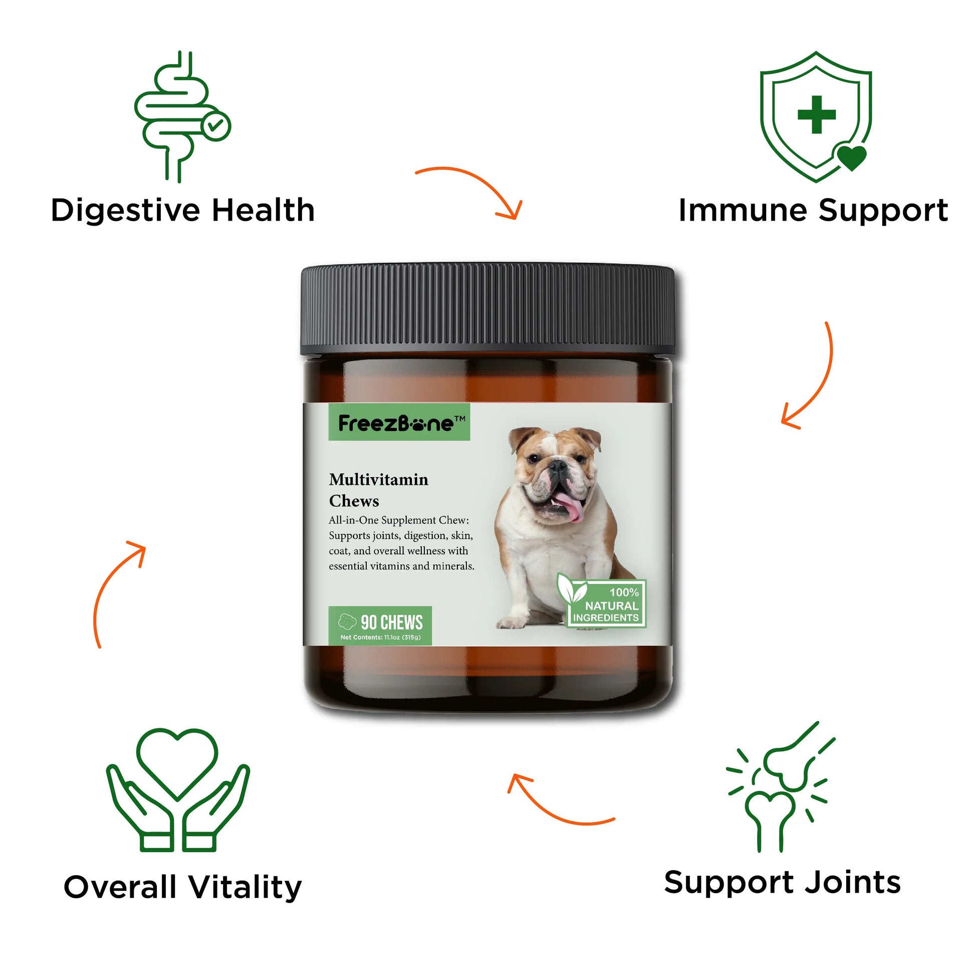 Multivitamins Chews (90 Chews) Freezbone