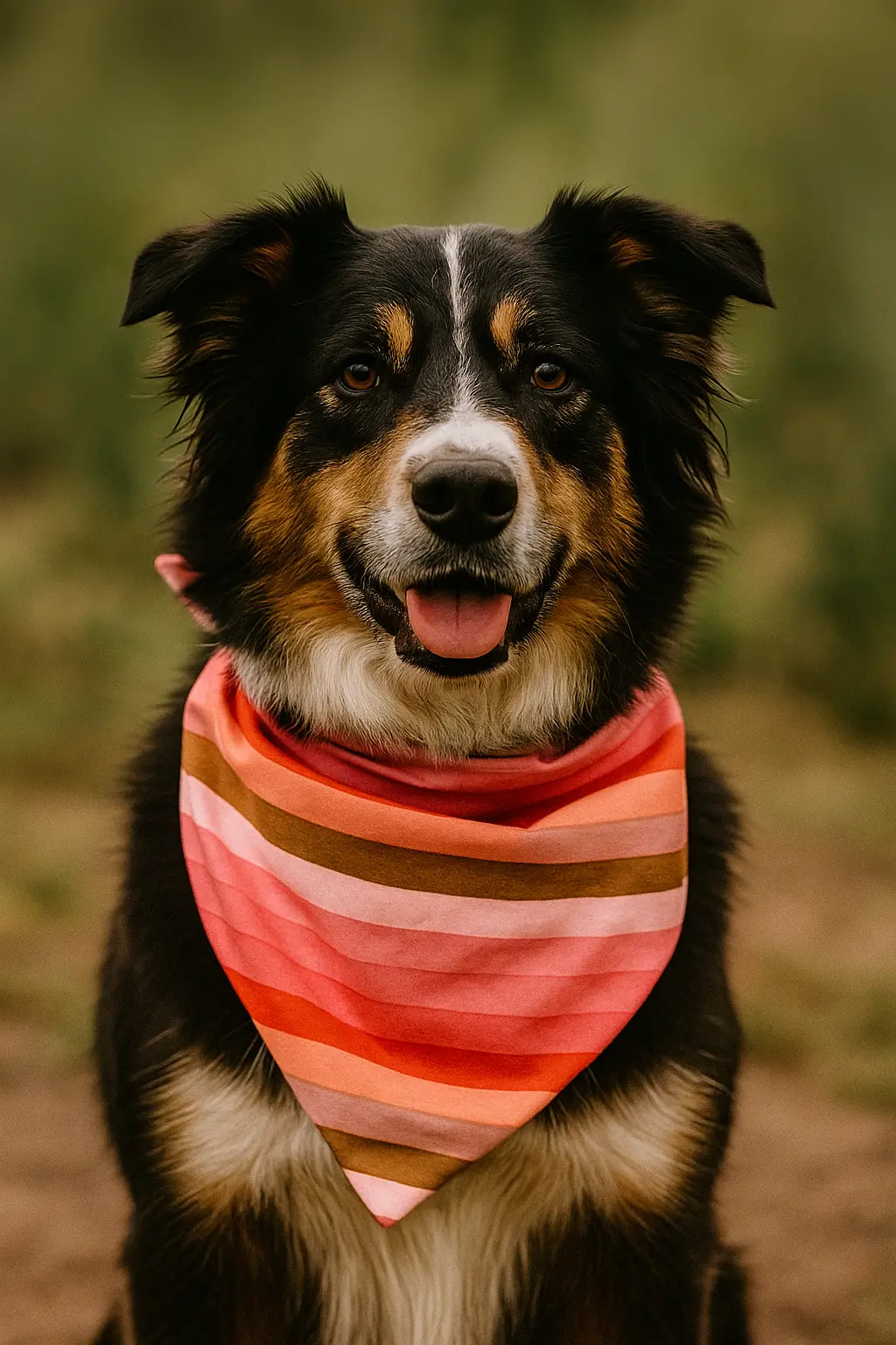Boho Stripes Dog Bandana Happy Tails Outfitters