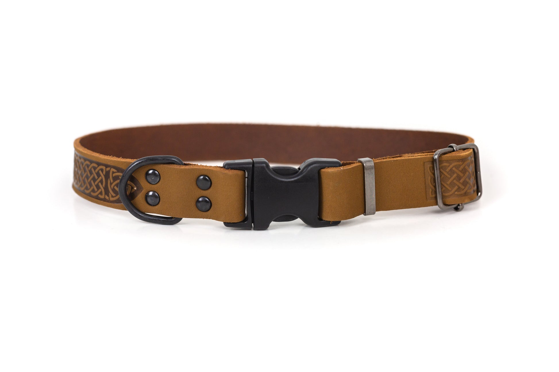Celtic Sport Earth Brown Leather Dog Collar Euro-Dog Collars and Leads