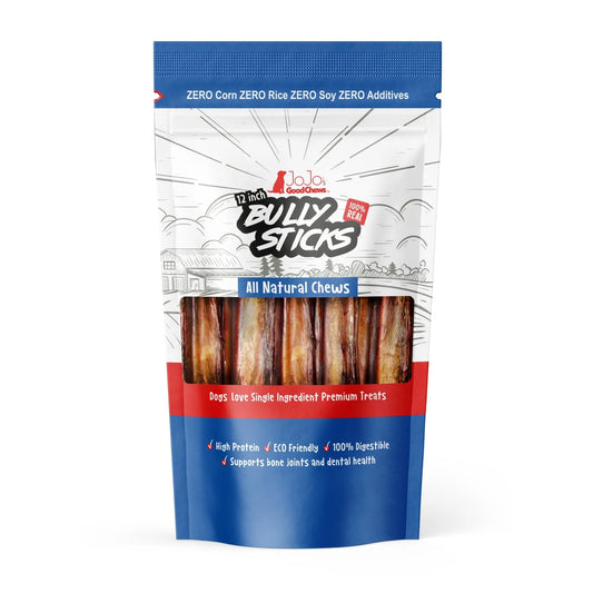 All-Natural Beef Bully Stick Dog Treats, Single Ingredient Dog Chews – 12-Inch Jumbo (2-Pack) American Pet Supplies