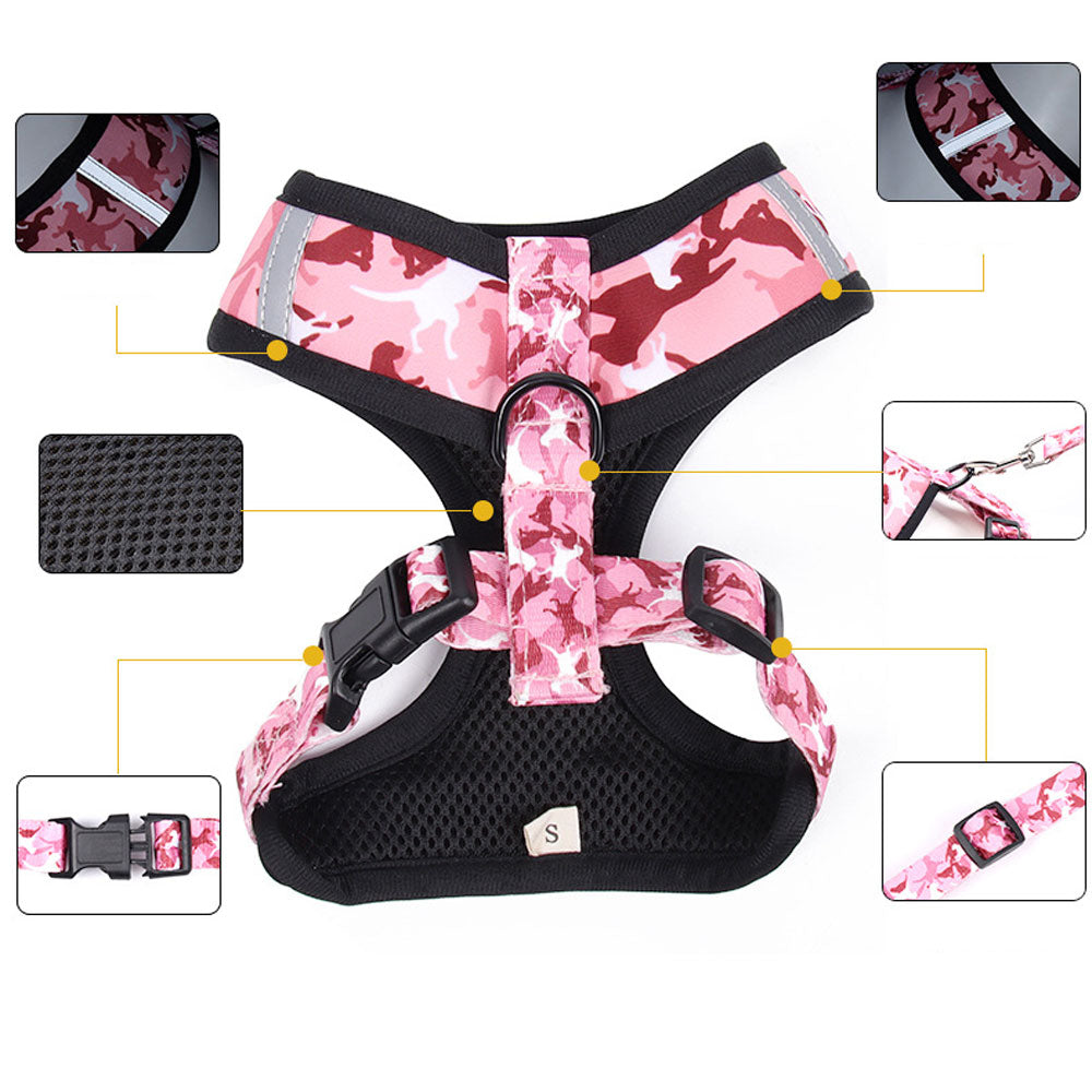 New Pet Leash Undershirt Type Dog Chest Strap Set Of Small And Medium-Sized Dog Walking Rope