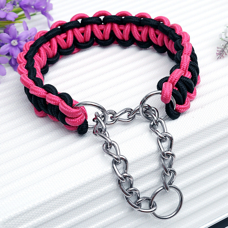 Anti-Bite Dog Chain Iron Chain Big Dog Traction Rope Golden Retriever Labrador Samoyed Walking Dog Rope