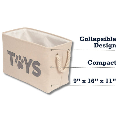 Country Living Foldable Fabric Dog Toy Storage Bin - Convenient Organizer for Pet Accessories American Pet Supplies