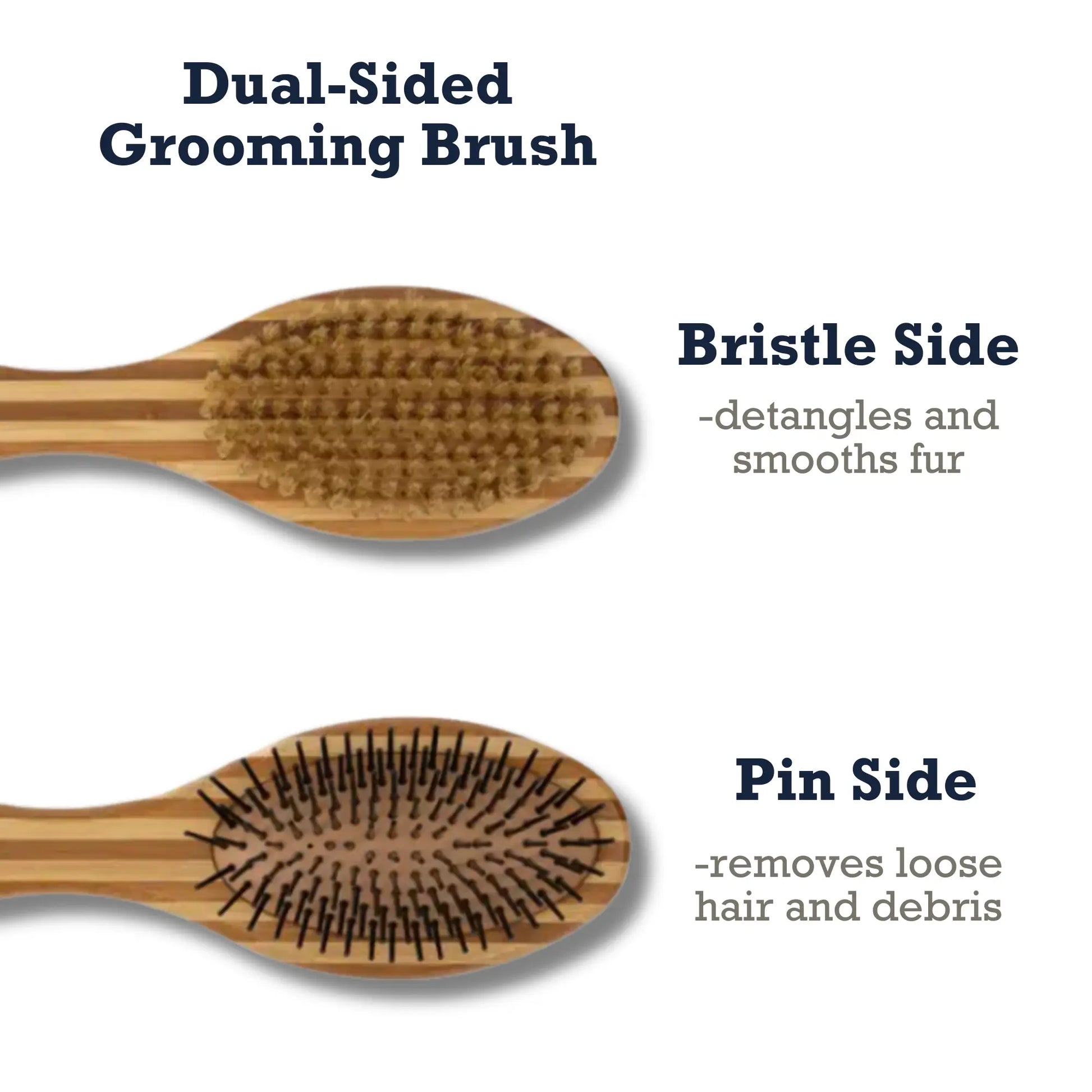 Country Living Dual-Sided Natural Wood Dog Brush - Ergonomic, Durable & Versatile American Pet Supplies
