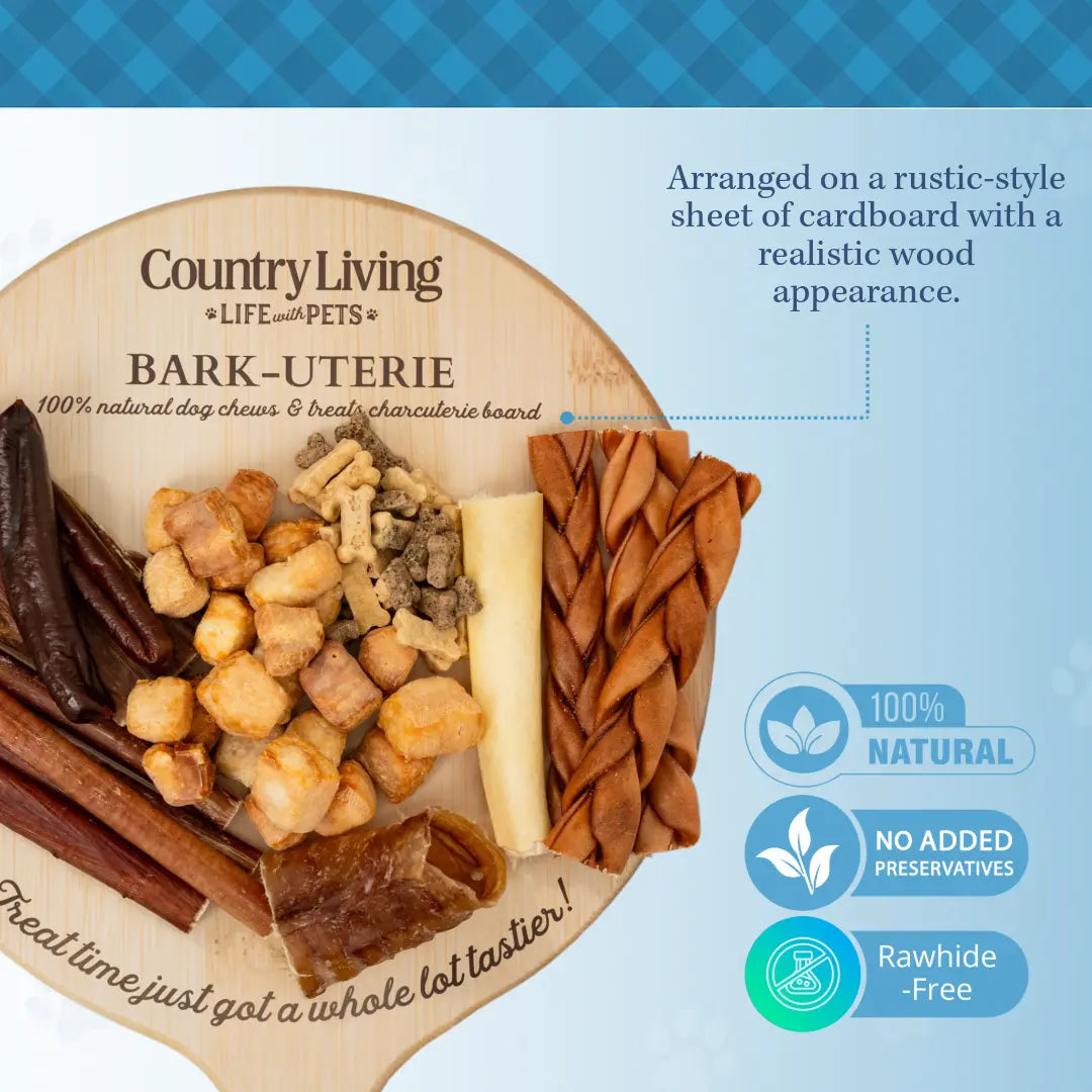 Country Living Bark-Uterie Board – Charcuterie-Inspired Natural Dog Treats Variety | Single-Ingredient, High-Protein, Grain-Free | All Breeds & Sizes American Pet Supplies
