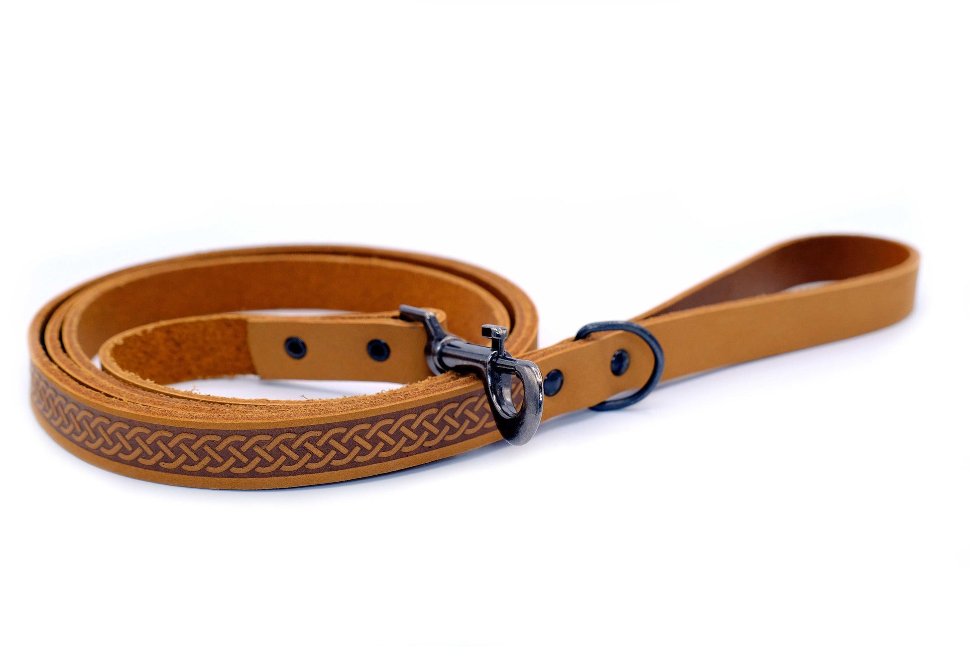 Celtic Sport Leather Collar and Leash Set Euro-Dog Collars and Leads