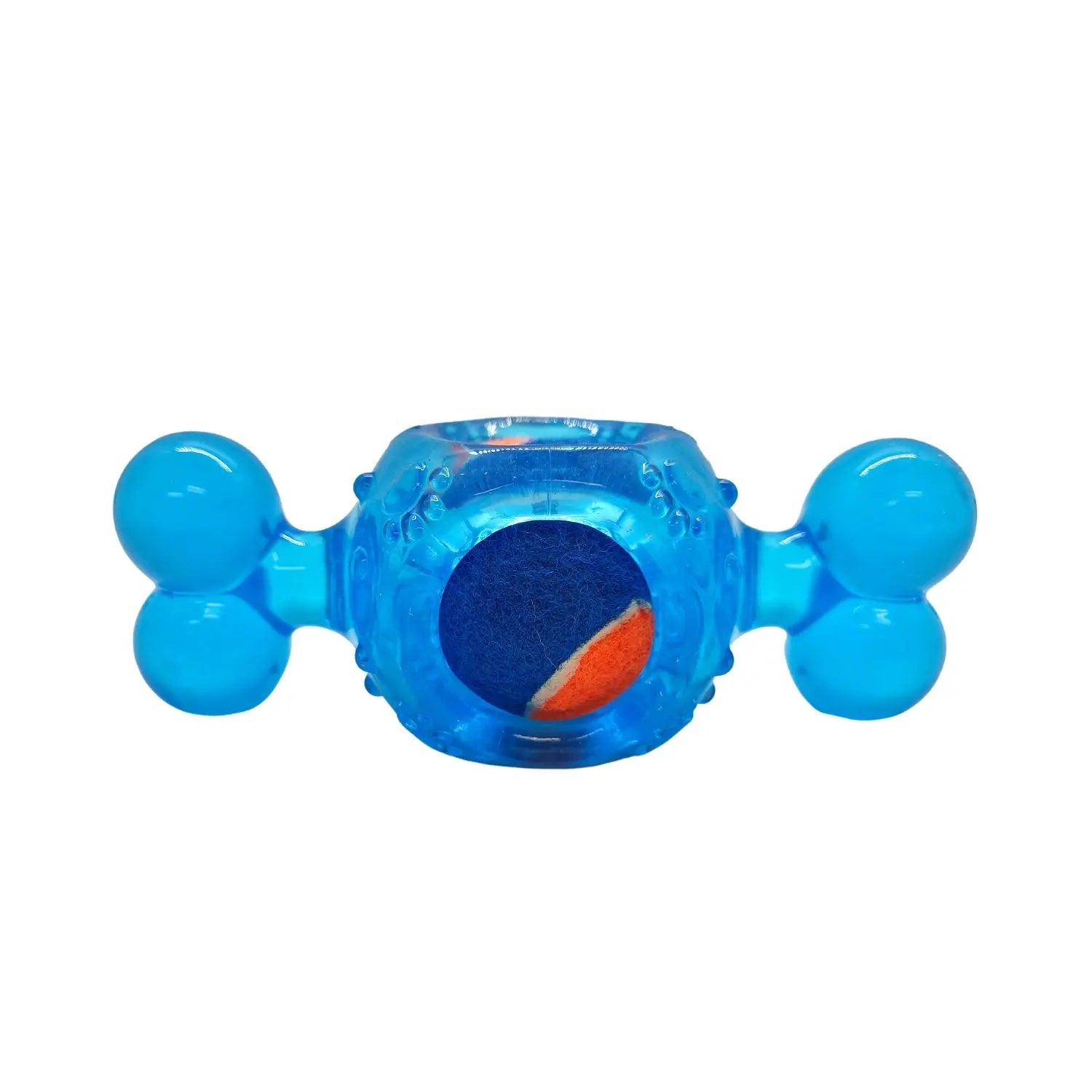 Blue Candy-Inspired Squeaky Tennis Ball Dog Chew Toy – TPR, Durable & Promotes Dental Health American Pet Supplies