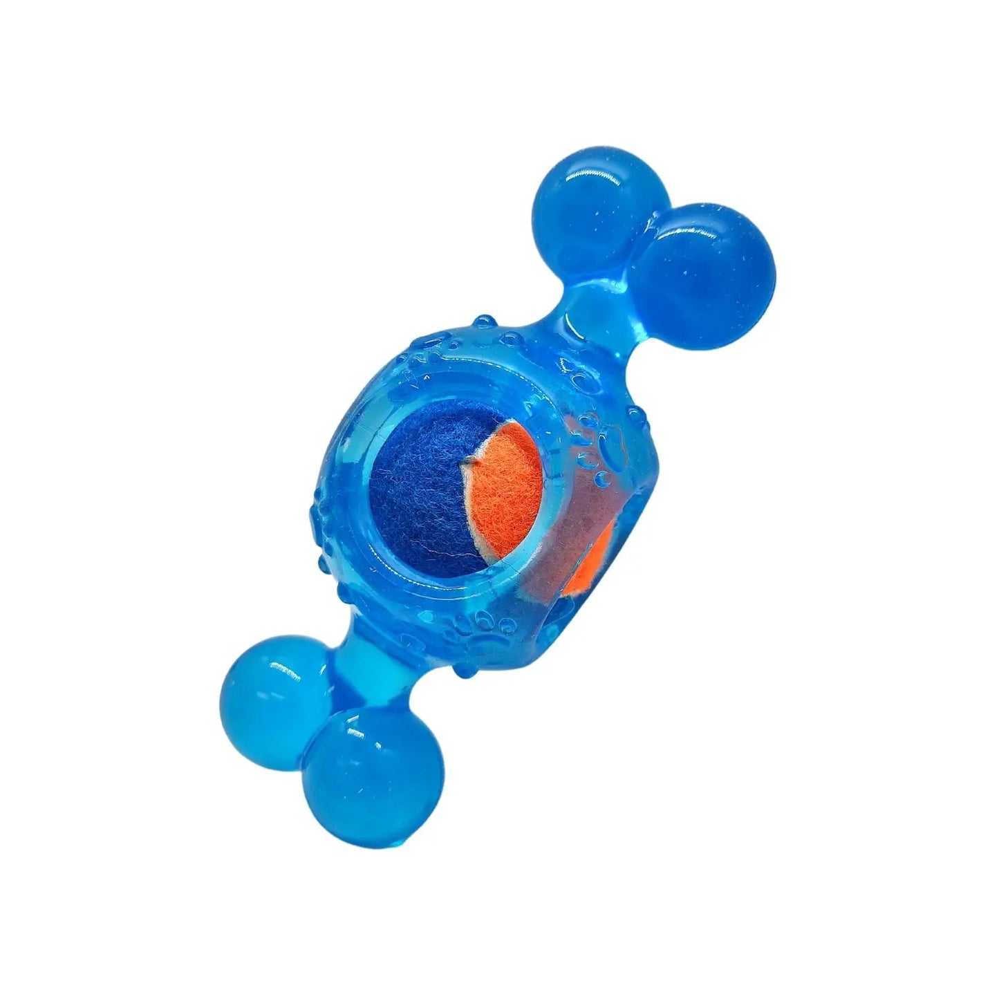 Blue Candy-Inspired Squeaky Tennis Ball Dog Chew Toy – TPR, Durable & Promotes Dental Health American Pet Supplies