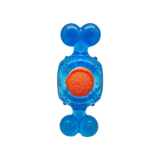 Blue Candy-Inspired Squeaky Tennis Ball Dog Chew Toy – TPR, Durable & Promotes Dental Health American Pet Supplies
