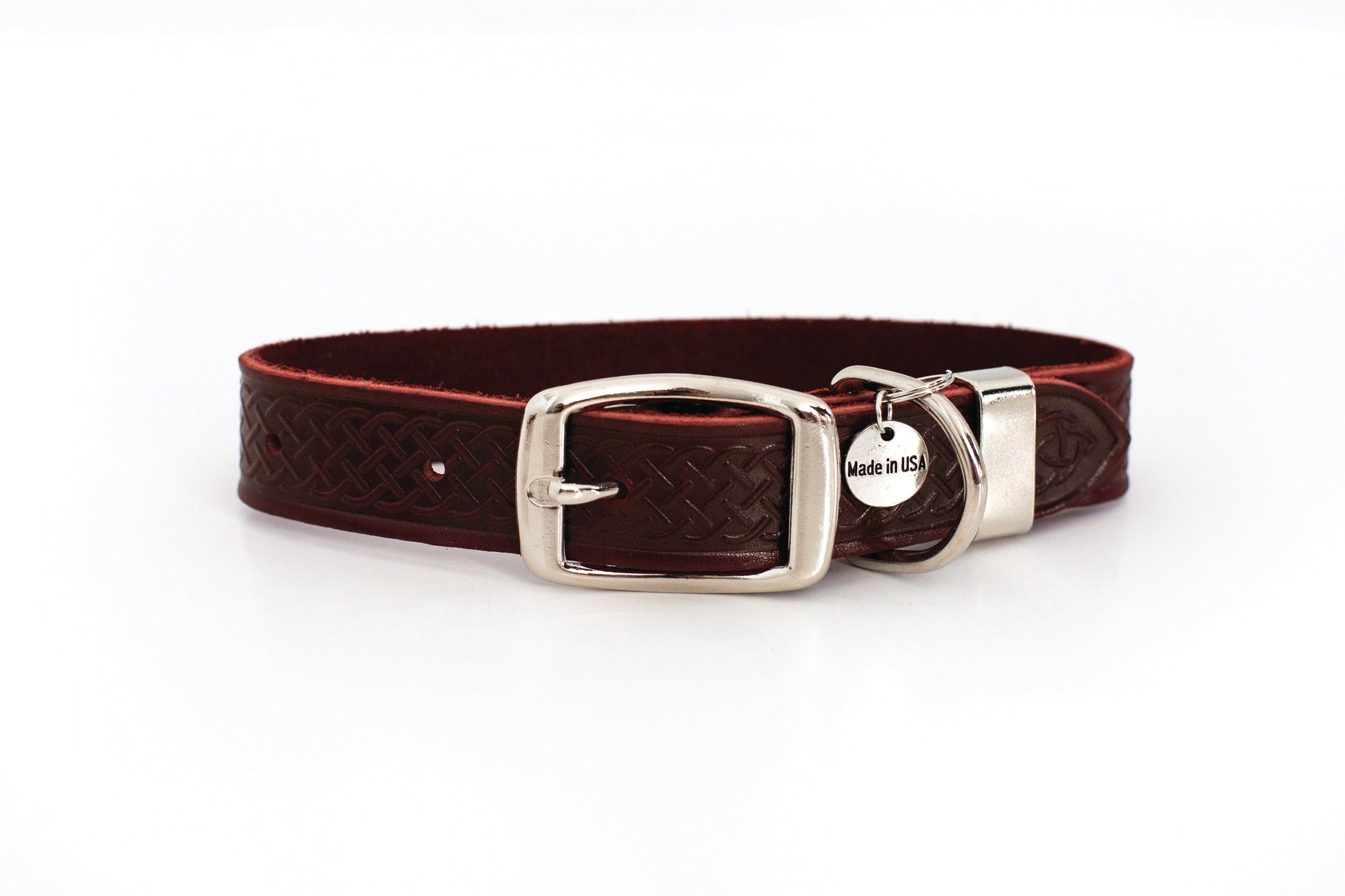 Z Celtic Style Leather Dog Collar Euro-Dog Collars and Leads