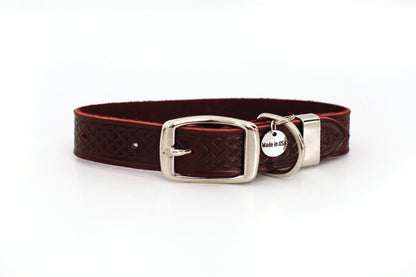 Z Celtic Style Leather Dog Collar Euro-Dog Collars and Leads
