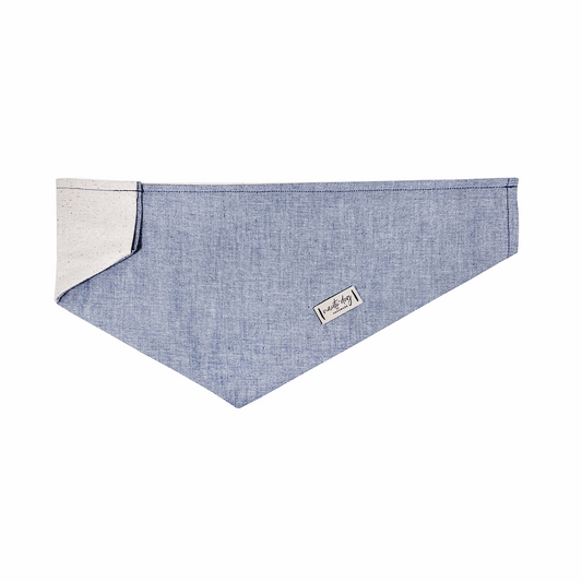 Chambray Classic Oxford Over-the-collar Dog Bandana Nauti-dog Handmade